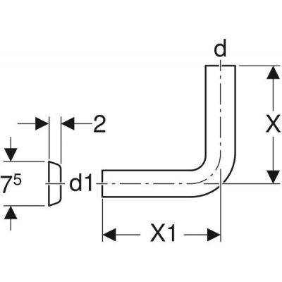 Geberit rura spłukująca biała 119.610.11.1
