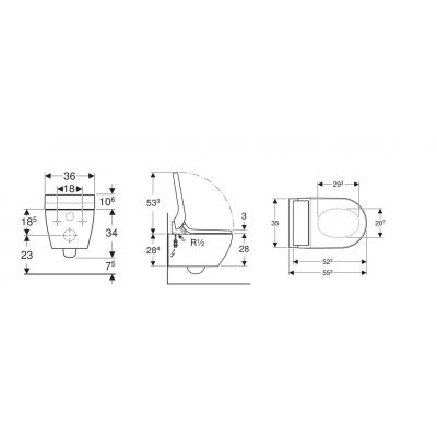 Geberit AquaClean Tuma Comfort toaleta myjąca wisząca bez kołnierza biała 146.290.FW.1