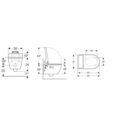 Geberit AquaClean Tuma Comfort toaleta myjąca wisząca bez kołnierza biała 146.290.SI.1