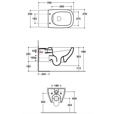 Globo Argento miska WC wisząca bez kołnierza biały GEAS3BI