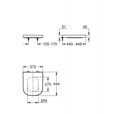 Grohe Euro Ceramic deska sedesowa biała 39331002