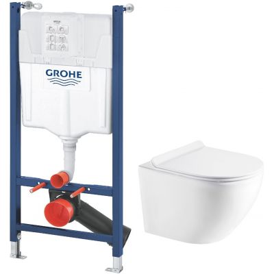 Grohe Solido stelaż podtynkowy z miską WC Hagser Beno i deską wolnoopadającą (38971000;HGR10000042)