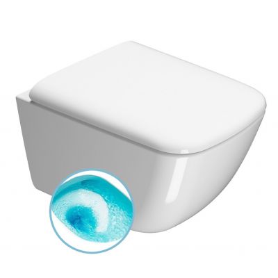 GSI Sand miska WC wisząca bez kołnierza Swirlflush ExtraGlaze biała 901611