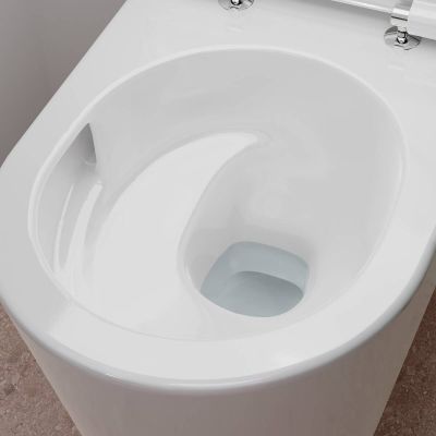 Hansgrohe EluPura S miska WC wisząca bez kołnierza ze spłukiwaniem wirowym biały połysk 60343450