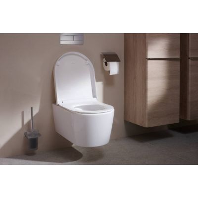 Hansgrohe EluPura S miska WC wisząca bez kołnierza ze spłukiwaniem wirowym biały połysk 60343450