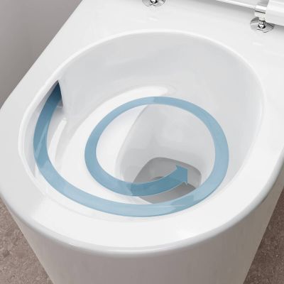 Hansgrohe EluPura S miska WC z deską wolnoopadającą wisząca bez kołnierza ze spłukiwaniem wirowym biały połysk 60344450