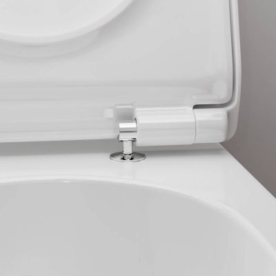 Hansgrohe EluPura S miska WC z deską wolnoopadającą wisząca bez kołnierza ze spłukiwaniem wirowym biały połysk 60344450