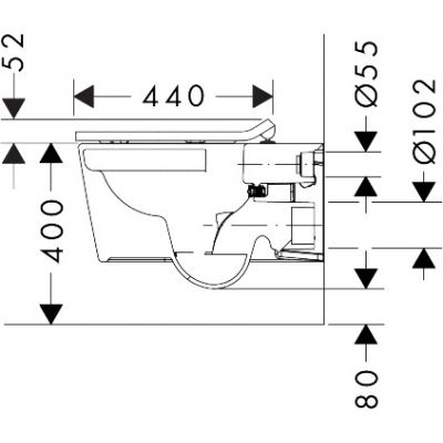 Hansgrohe EluPura S miska WC z deską wolnoopadającą wisząca bez kołnierza ze spłukiwaniem wirowym biały połysk 60344450