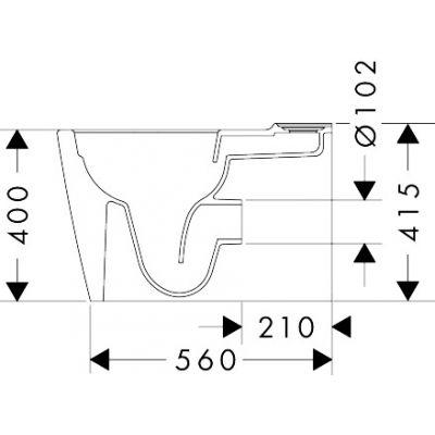 Hansgrohe EluPura S miska kompakt WC biały 61163450