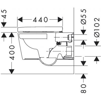 Hansgrohe EluPura S miska WC z deską wolnoopadającą wisząca bez kołnierza ze spłukiwaniem wirowym biały połysk 62055450