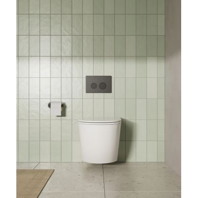 Hagser Otis zestaw miska z deską wisząca bez kołnierza biały HGR90000042