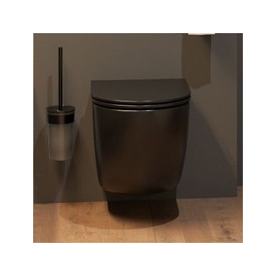 Hagser Beno miska WC wisząca Rimless z deską wolnoopadającą czarny mat HGR80000042