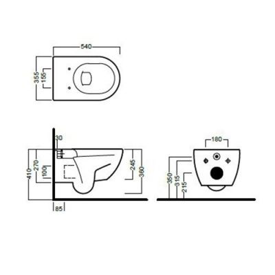 Hatria Fusion miska WC wisząca biała YXGQ01