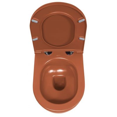 Isvea Infinity miska WC wisząca bez kołnierza brązowy mat 10NF02004-2U
