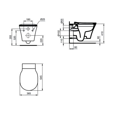 Ideal Standard Connect Air miska WC wisząca biała E015501