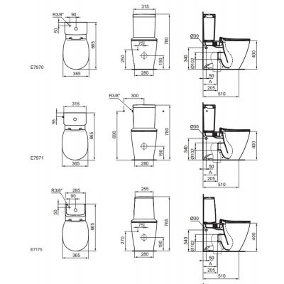 Ideal Standard Connect miska WC kompakt stojąca biała E039701