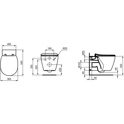 Ideal Standard Connect miska WC wisząca biała E047901