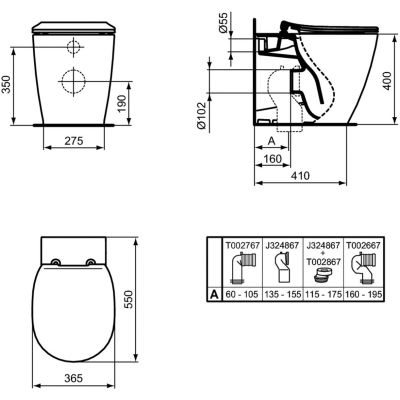 Ideal Standard Connect miska WC stojąca biała E052401