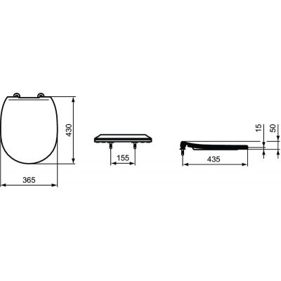 Ideal Standard Connect Thin deska sedesowa biała E772301