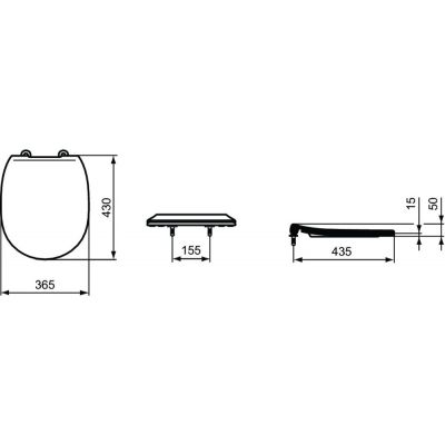Ideal Standard Connect Thin deska sedesowa wolnoopadająca biała E772401