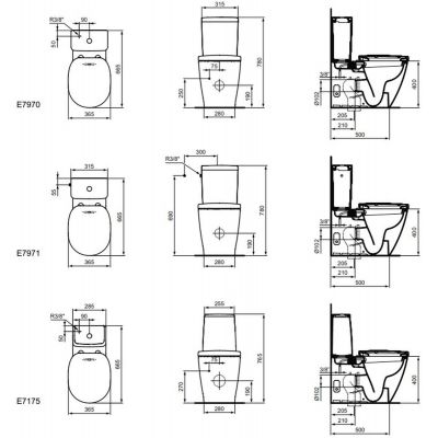 Ideal Standard Connect miska WC kompakt stojąca z funkcją bidetu biała E781701