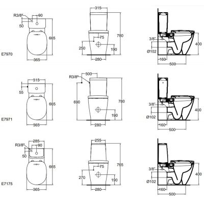 Ideal Standard Connect miska WC kompakt stojąca biała E781801