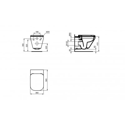 Ideal Standard Tonic II miska WC wisząca Rimless z deską wolnoopadającą K316501