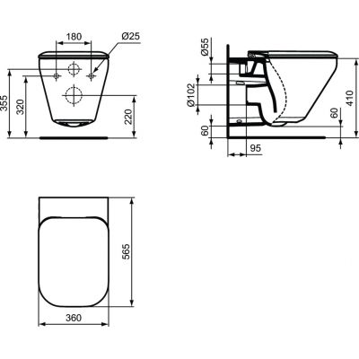 Ideal Standard Tonic II miska WC wisząca Aquablade z deską wolnoopadającą K316701