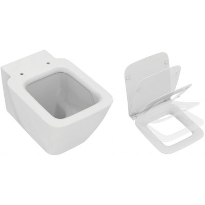 Zestaw Ideal Standard Strada II miska WC wisząca z deską wolnoopadającą biały (T299701, T360101)
