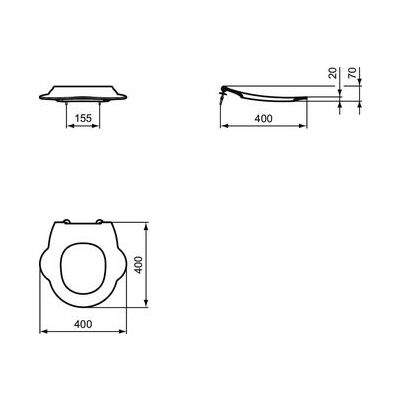 Ideal Standard Contour 21 deska sedesowa dla dzieci biała S454201