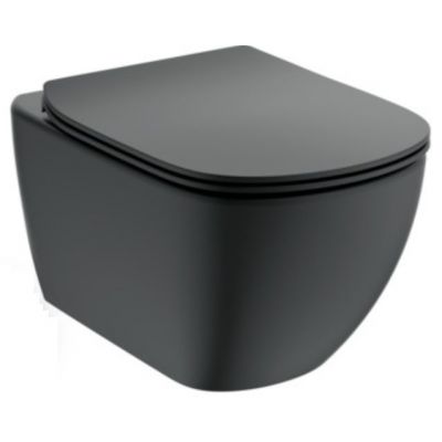 Ideal Standard Tesi miska WC z deską wolnoopadającą wisząca bez kołnierza czarny T3546V3