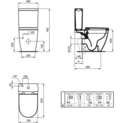 Ideal Standard i.Life O miska kompakt WC biały T569101