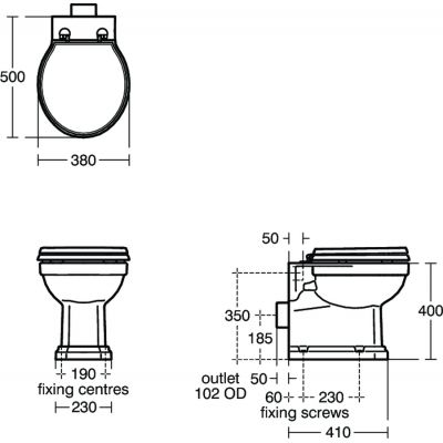 Ideal Standard Waverley miska WC stojąca biała U471201