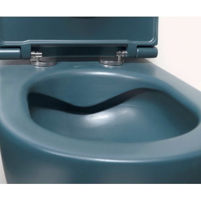 Isvea Infinity miska WC wisząca bez kołnierza niebieski mat 10NF02001-2P