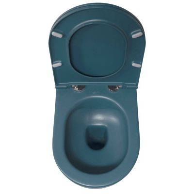 Isvea Infinity miska WC wisząca bez kołnierza niebieski mat 10NF02001-2P
