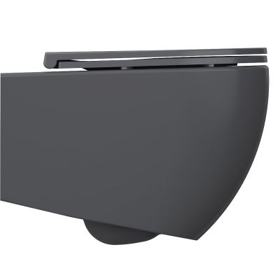 Isvea Infinity miska WC wisząca bez kołnierza antracyt mat 10NF02004-2C