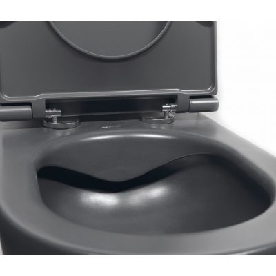 Isvea Infinity miska WC wisząca bez kołnierza antracyt mat 10NF02004-2C