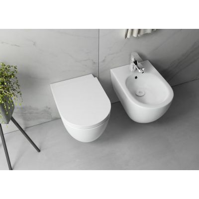 Isvea Infinity miska WC wisząca bez kołnierza biały mat 10NF02004-2L