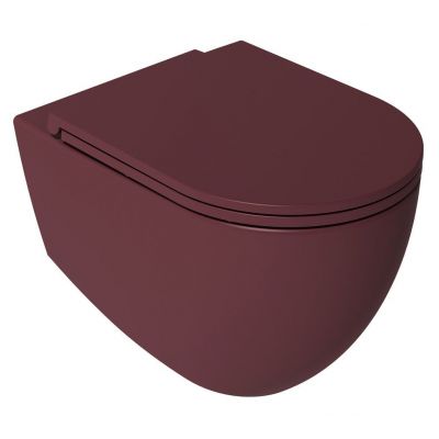 Isvea Infinity deska sedesowa wolnoopadająca Slim maroon red mat 40KF0543I-S