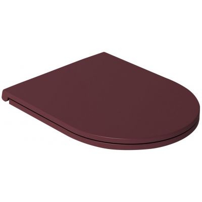 Isvea Infinity deska sedesowa wolnoopadająca Slim maroon red mat 40KF0543I-S