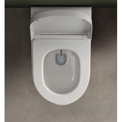 Kludi Cleantronic toaleta myjąca wisząca bez kołnierza ze spłukiwaniem wirowym biała 16WCW0143