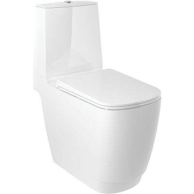 Kludi Resa S miska kompakt WC ze spłukiwaniem wirowym biały połysk 27WCB0243