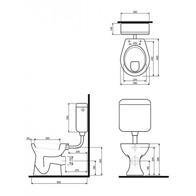Miska WC stojąca Koło Nova 23010