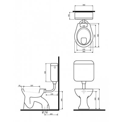 Miska WC stojąca Koło Nova 23011