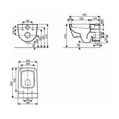 Zestaw Koło Life miska WC ze stelażem Technic GT 99326-000 (99400000, M23100000)