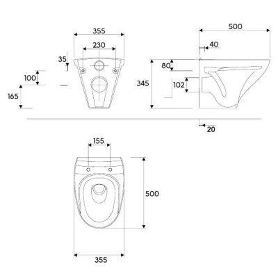 Koło Sign miska WC wisząca K23104000