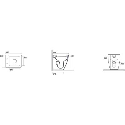 Kerasan Ego miska WC stojąca biała 321401