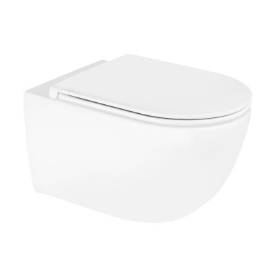 Zestaw Ksuro 01 miska WC wisząca Pure Edge z deską wolnoopadającą biały 22001000