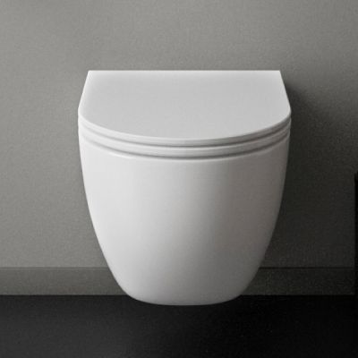 Zestaw Ksuro 01 miska WC wisząca Pure Edge z powłoką Intelligent Coat z deską wolnoopadającą biały 22801000