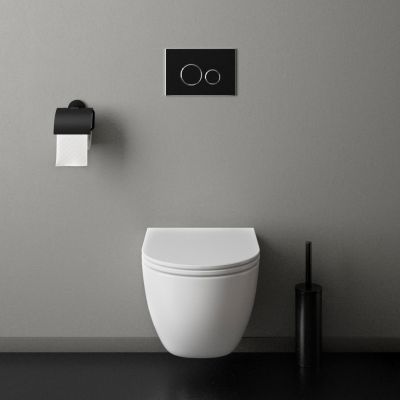 Zestaw Ksuro 01 miska WC wisząca Pure Edge z deską wolnoopadającą biały 22001000